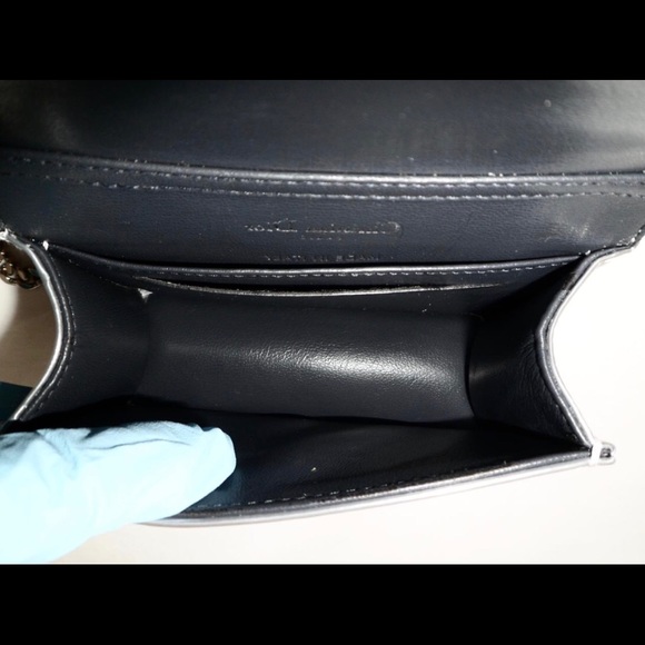 DIOR CLUTCH MINI DIORAMA silver leather cross body - Picture 8 of 8